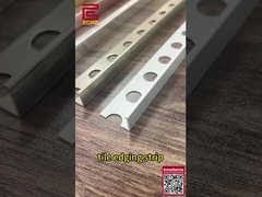 10mm Aluminium-Gerade Kanten-Fliesen-Trimm Minimalistisch poliertes Chrom-Kantenstreifen
