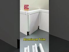 Weiße Metallrunde Aluminiumfliesen -Trimmübergangsstreifen für Fliesen