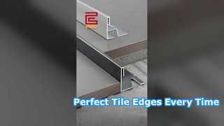 Fliesenverkleidung aus Edelstahl mit quadratischer Kante | Außeneckenschutzprofil#StainlessSteelTileTrim