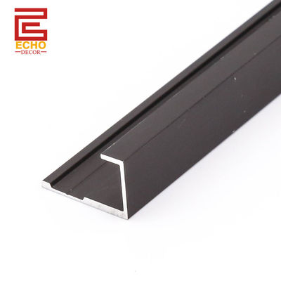 Qualität  Decorative Wall Panel Trim Matte Black Aluminium End Cap Trim For PVC Panel usine