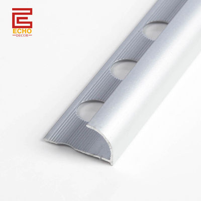 Aluminium-Anodisiertes Silber Außenecke Trimmen Bullnose Edge Fliesen Trimmen