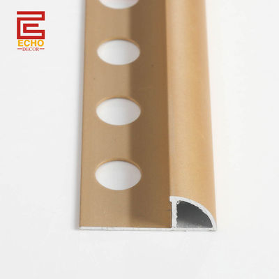 Messinggold Metall Bleistift Fliesen Ende Trim Aluminium 6063 Fliesen Rand Trim für Backsplash
