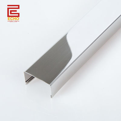 Moderne Edelstahlfliesen Trim Schlankes Metall Poliertes Nickelfliesen Trim