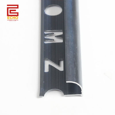 Aluminium dunkelgraue Fliesen Trim 10mm Endkappen Fliesen Randstreifen Für Wanddekoration