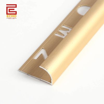 Matt Gold Perlen Aluminium Fliesen Trim Dekorative Bullnose Fliesen Kanten Trim