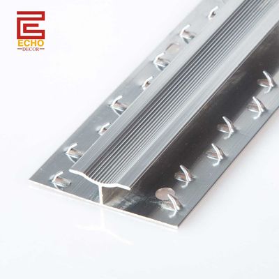 Aluminiumteppich Metall Türwand Silberteppich zu Teppich Übergangsstreifen