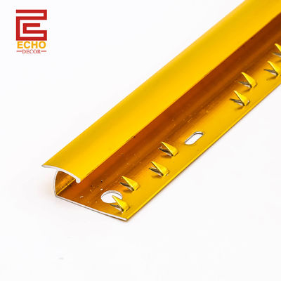 Haltbarer Teppichverband Goldstreifen Aluminium Metall Teppich Übergangstreifen