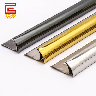 Gold Bullnose Edelstahl Fliesen Trim 2,5 m Viertel Rund Fliesen Rand Trim
