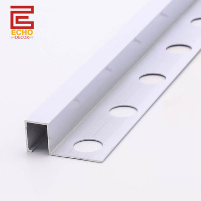 Außene Ecke Aluminium Quadrat Metallkante Fliesen 10 mm Weiß