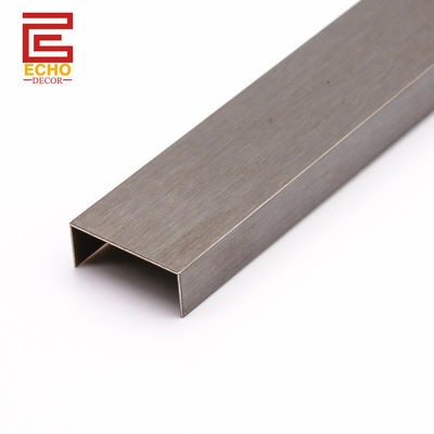 20 mm gebürstete schwarze Metallkante Fliesen Trim für Bad Keramikfliesen