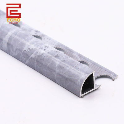 Morden Grau Stein Rund Aluminium Fliesen Trim Wandfliesen Formen