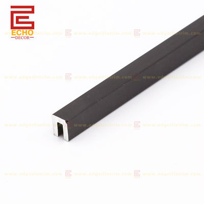 Schwarze Aluminiumfliesen Trim Backsplash Wandfliesen Grenzstreifen 15 mm