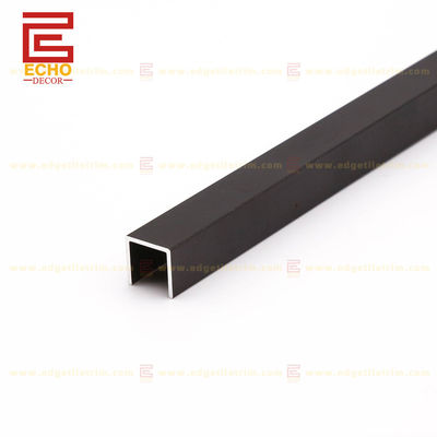 Extrusions Aluminiumfliesen U-Kanal Metallprofil 12 mm Schwarz