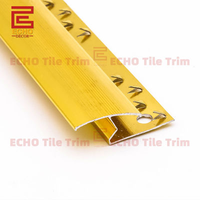 Aluminium Lvt Fliesen zum Teppich Trim Metal Gold Teppich Randstreifen
