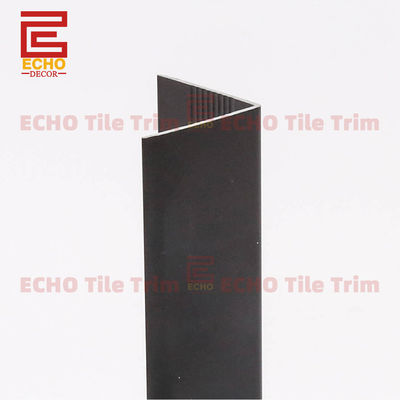 2-3m Länge Wasserdichte V-förmige Aluminiumfliesen-Trimm Schwarze Eckkante-Trimm für Wand- und Bodenfliesen