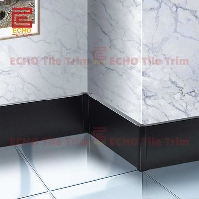 Wasserdicht Aluminium Schwarz 100mm Skirting Board Profile Wand Einfach Flexible Installation Länge 2-3m/Anpassung