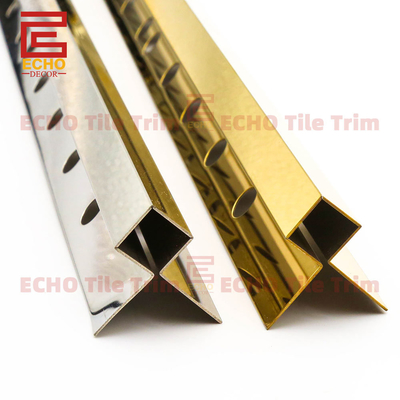 Edelstahlfliesen 10 mm Quadrat-Kantenstreifen für Außenecken
