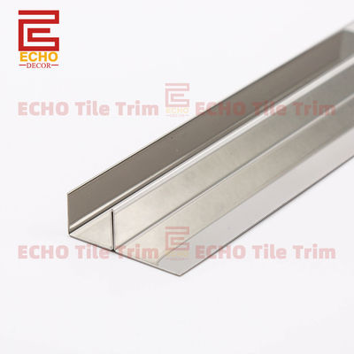 Edelstahl F-Fliesen 9-12 mm für Glasplatten