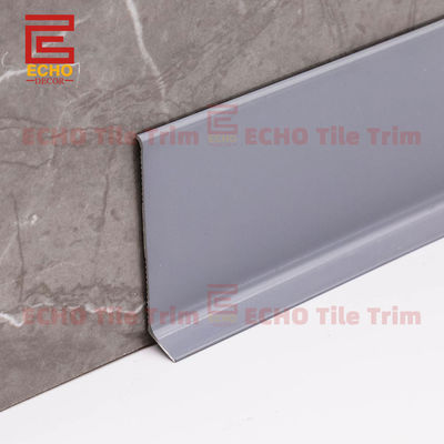 Moderne Aluminium-Grau-Fußleistenverkleidung, Sockelleistenprofile