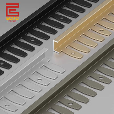 Flexible matte schwarze Aluminium-Kantenfliesenleisten